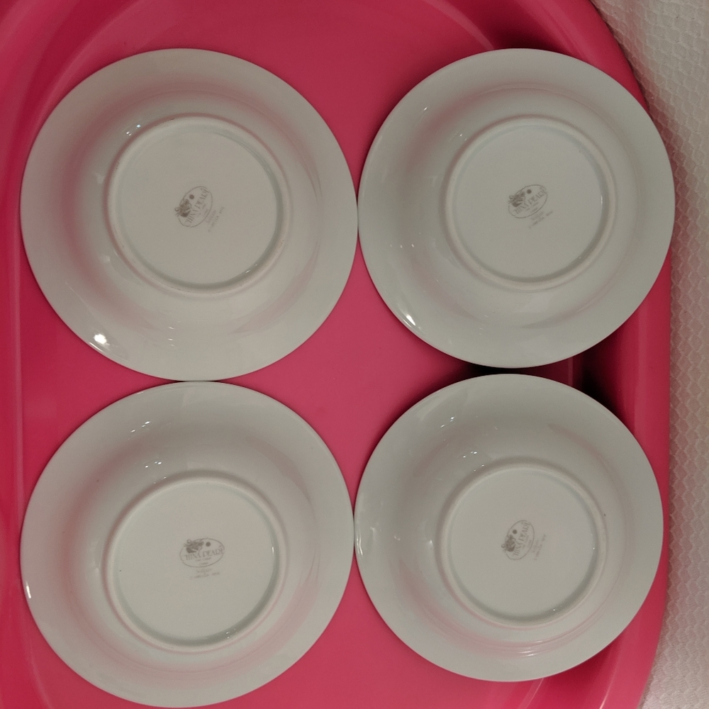 4 China Pearl 'Solitaire' Bowls 6 1/2" - Picture 2 of 6